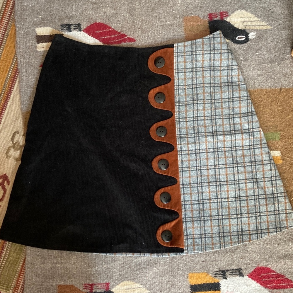Vintage handmade A-line corduroy skirt